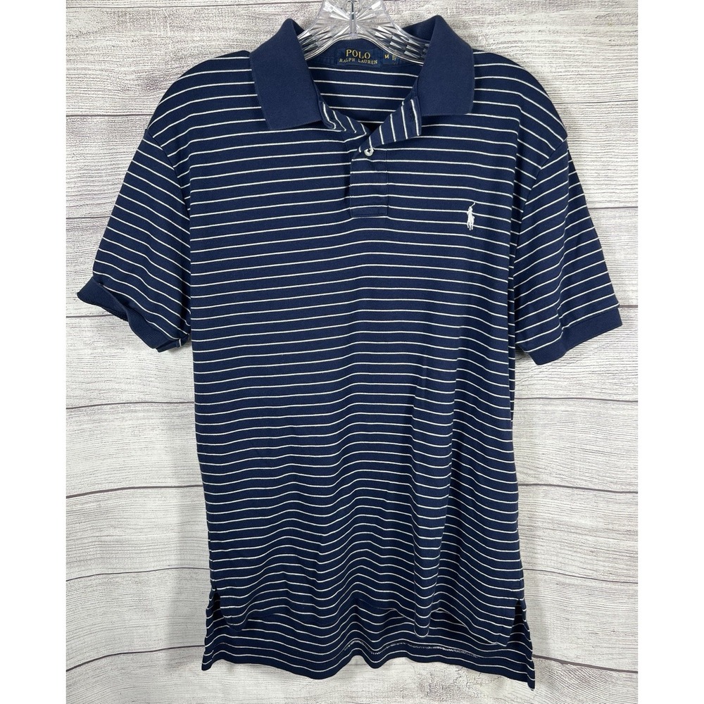 Men's Polo Ralph Lauren Golf Shirt Blue Medium With Embroidered‎ Logo
